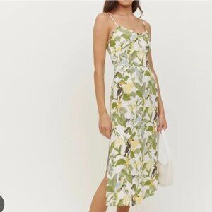 Reformation Rianne topical print midi dress